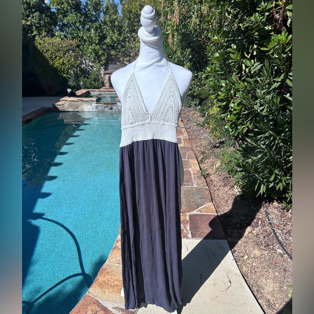 Surf Gypsy White and Black Maxi Dress